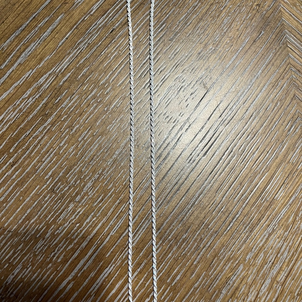 925 Sterling Silver 1.1mm Rope Chain 18”Necklace